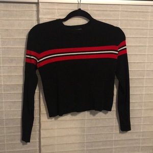Black striped sweater